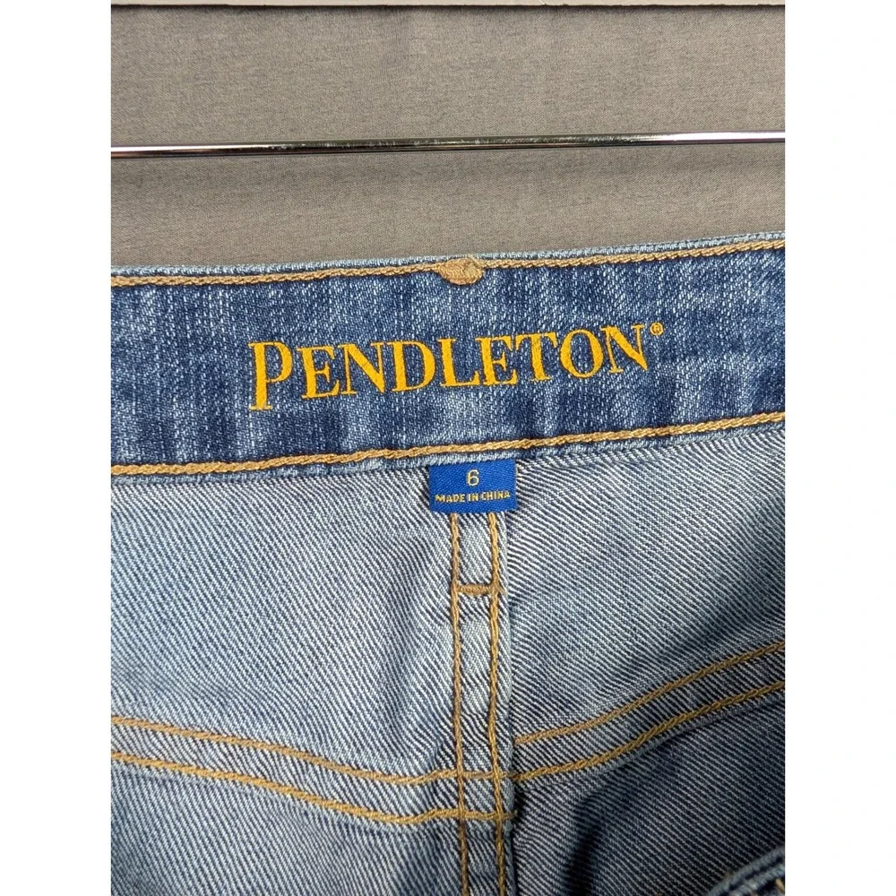 Pendleton Women Blue Bootcut Denim Jeans Size‎ 6 Stretch Medium Wash